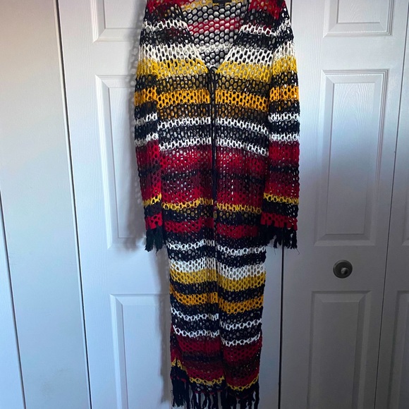 ORNATELY FRINGED CROCHETED SWEATER - Picture 8 of 12